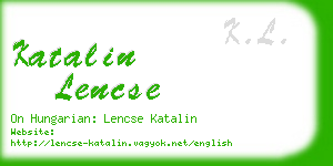 katalin lencse business card